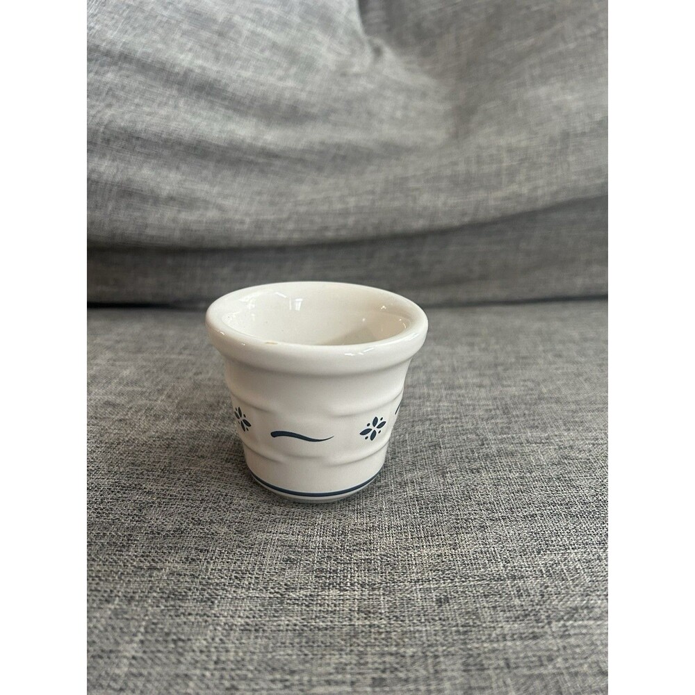 Longaberger Woven Traditions Votive Candle Holder Blue Design
